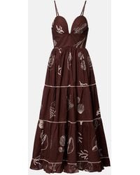 Poupette - Milena Printed Cotton Maxi Dress - Lyst