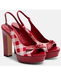 Jimmy Choo - Ziva Checked Peep-Toe Pumps - Lyst
