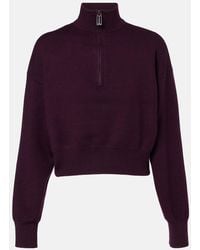 Victoria Beckham - Wool-Blend Half-Zip Sweater - Lyst