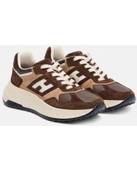 Hogan - H669 Suede And Leather Sneakers - Lyst