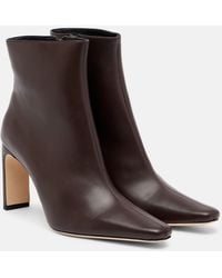 STAUD - Wally 90 Leather Ankle Boots - Lyst