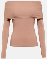 Alaïa - Off-Shoulder-Top Aus Jersey - Lyst