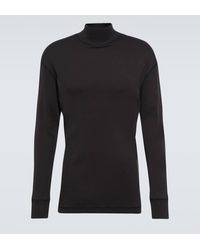Lemaire - Ribbed-knit Cotton Mockneck Sweater - Lyst