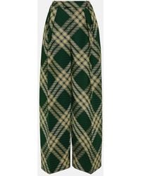 Burberry - Check Palazzo Pants - Lyst