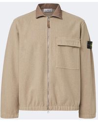 Stone Island - Compass Wool-Blend Blouson Jacket - Lyst