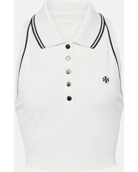 Tory Sport - Cropped-Polohemd aus Pique - Lyst