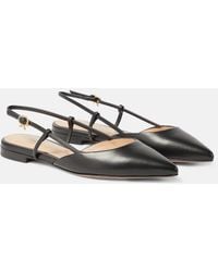Gianvito Rossi - Ascent 05 Leather Slingback Flats - Lyst