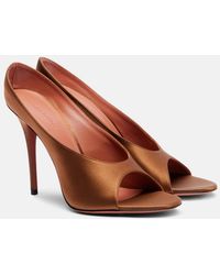 AMINA MUADDI - Anok 105 Satin Mules - Lyst