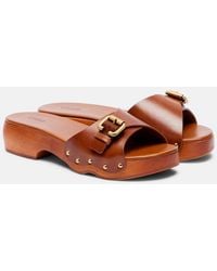 Chloé - Jeannette Leather Mules - Lyst