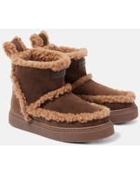 Inuikii - Shearling-Lined Suede Ankle Boots - Lyst