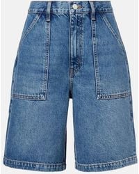 FRAME - Mid-Rise Denim Shorts - Lyst