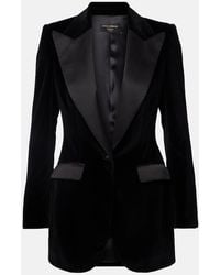 Dolce & Gabbana - Cotton-Blend Velvet Tuxedo Jacket - Lyst
