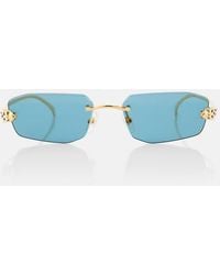 Cartier - Panthere De Cartier Rectangular Sunglasses - Lyst