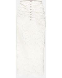 Self-Portrait - Embellished Corded Lace Midi Skirt - Lyst
