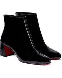 Christian Louboutin Turela 55 Patent Leather Ankle Boots - Black