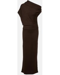 STAUD - Mabel One-Shoulder Wool Maxi Dress - Lyst
