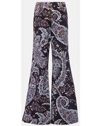 Etro - 'Paisley' blaue Baumwolljeans - Lyst