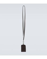 Giorgio Armani - Embellished Leather Card Holder - Lyst
