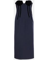 Sportmax - Anemone Wool-Blend Bustier Midi Dress - Lyst