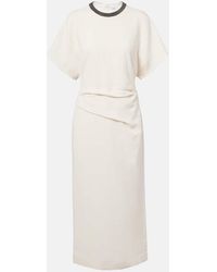 Brunello Cucinelli - Midikleid Aus Einem Leinengemisch - Lyst
