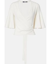 Jacquemus - Paysan Knitted Jersey Wrap Top - Lyst