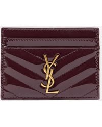 Saint Laurent - Kartenetui Cassandre Aus Lackleder - Lyst