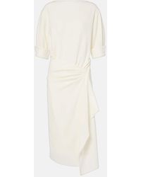 Proenza Schouler - Vestido Midi Maisie De Crepe Fruncido - Lyst