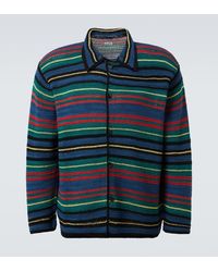 Bode - Riverbank Crochet Striped Cotton Shirt - Lyst