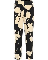 Max Mara Elodia Floral Cady Straight Pants - Black