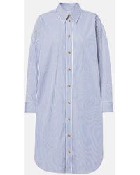 Bottega Veneta - Striped Cotton Poplin Shirt - Lyst