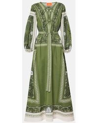 La DoubleJ - Viviana Printed Cotton Muslin Maxi Dress - Lyst