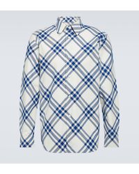 Burberry - Checked-pattern Regular-fit Cotton Shirt X - Lyst