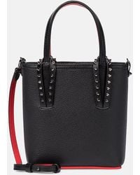 Christian Louboutin - Cabata Mini Tote Aus Strukturiertem Leder Mit Nieten - Lyst