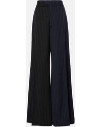 Vetements - Pinstripe Wool Wide-Leg Pants - Lyst