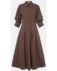 Jonathan Simkhai - Pintuck Cotton-Blend Midi Dress - Lyst