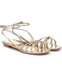 Prada Sandalen aus Metallic-Leder - Mettallic