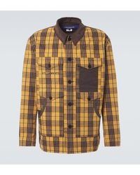 Junya Watanabe - Karierte Jacke Aus Baumwollflanell - Lyst