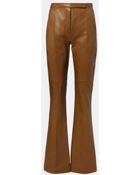 Dorothee Schumacher - Leather Flared Pants - Lyst