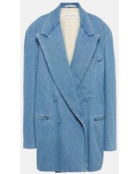 Dries Van Noten - Oversized Denim Blazer - Lyst