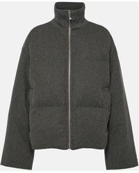 Totême - Wool-blend Flannel Puffer Jacket - Lyst
