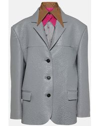 Prada - Giacca Di Pelle Oversize - Lyst