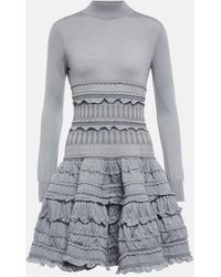 Alaïa - Crinoline Virgin Wool Minidress - Lyst