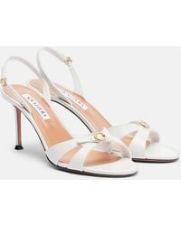 Aquazzura - Iza Leather Slingback Sandals - Lyst