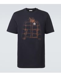 Moncler - Printed Cotton Jersey T-Shirt - Lyst