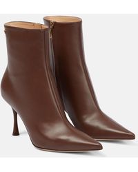 Gianvito Rossi - Dunn Leather Ankle Boots - Lyst