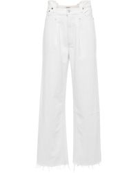 Agolde Jeans Pieced Angled de tiro alto - Blanco