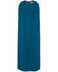 Safiyaa - Cinza Caped Crepe Gown - Lyst