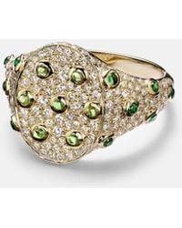 Yvonne Léon - 9Kt Ring With Diamonds And Tsavorites - Lyst
