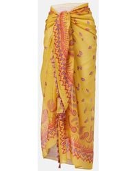 Valentino - Printed Cotton Beach Cover-Up - Lyst