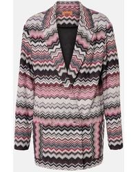 Missoni - Blazer Aus Haekelstrick - Lyst